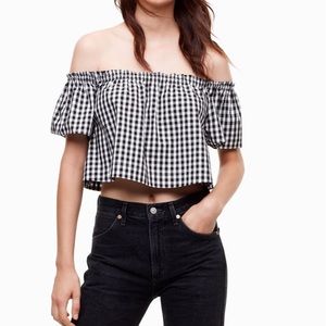 2/$25 Aritzia Wilfred Off The Shoulder Top Size S GUC